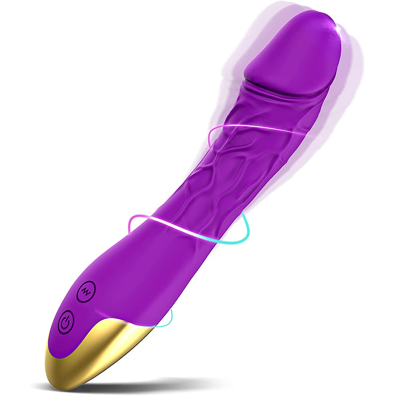 2 Colors Realistic Vibrator Dildos para sa babaeng silicone waterproof