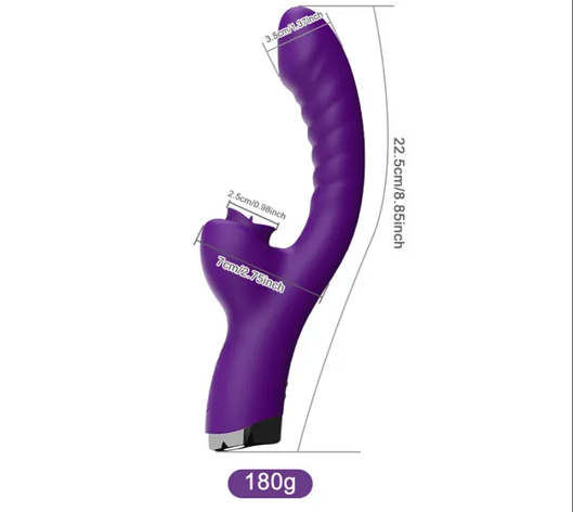 2 in1 tongue licking clitoris vibrator para sa mga babae