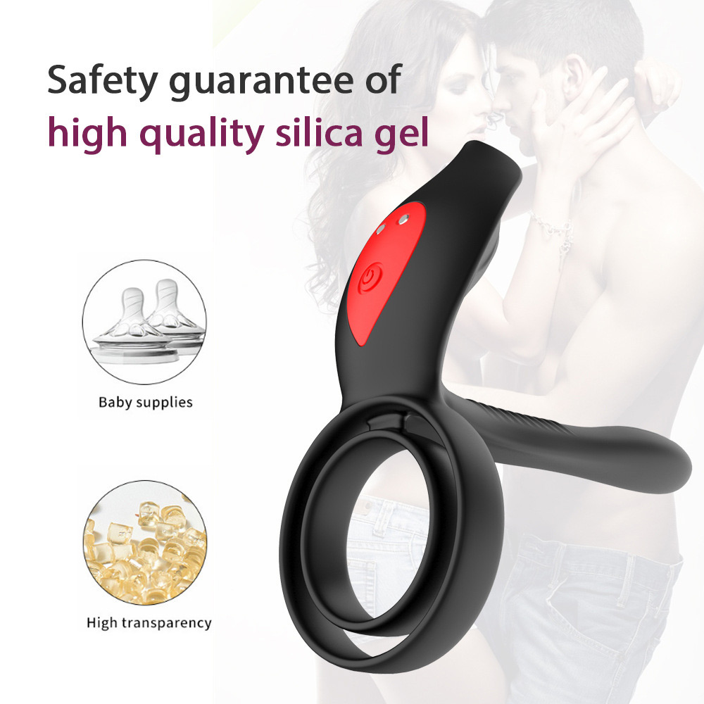 Double Ring Vibrating Penis Vibrator