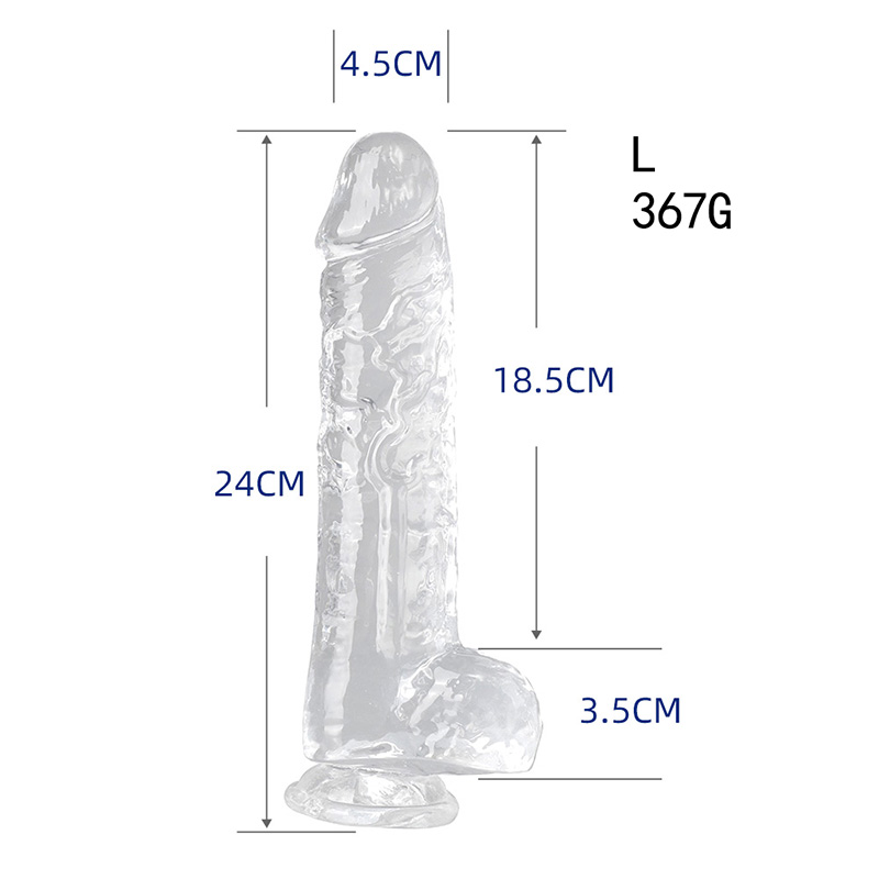 Malaking Transparent Realistic Dildos Suction Cup Anal Realistic Penis Sex Toys para sa Babae