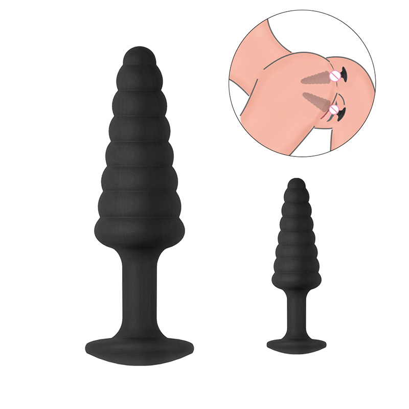 Silicone curvy butt plug para sa Mga Lalaking Babae