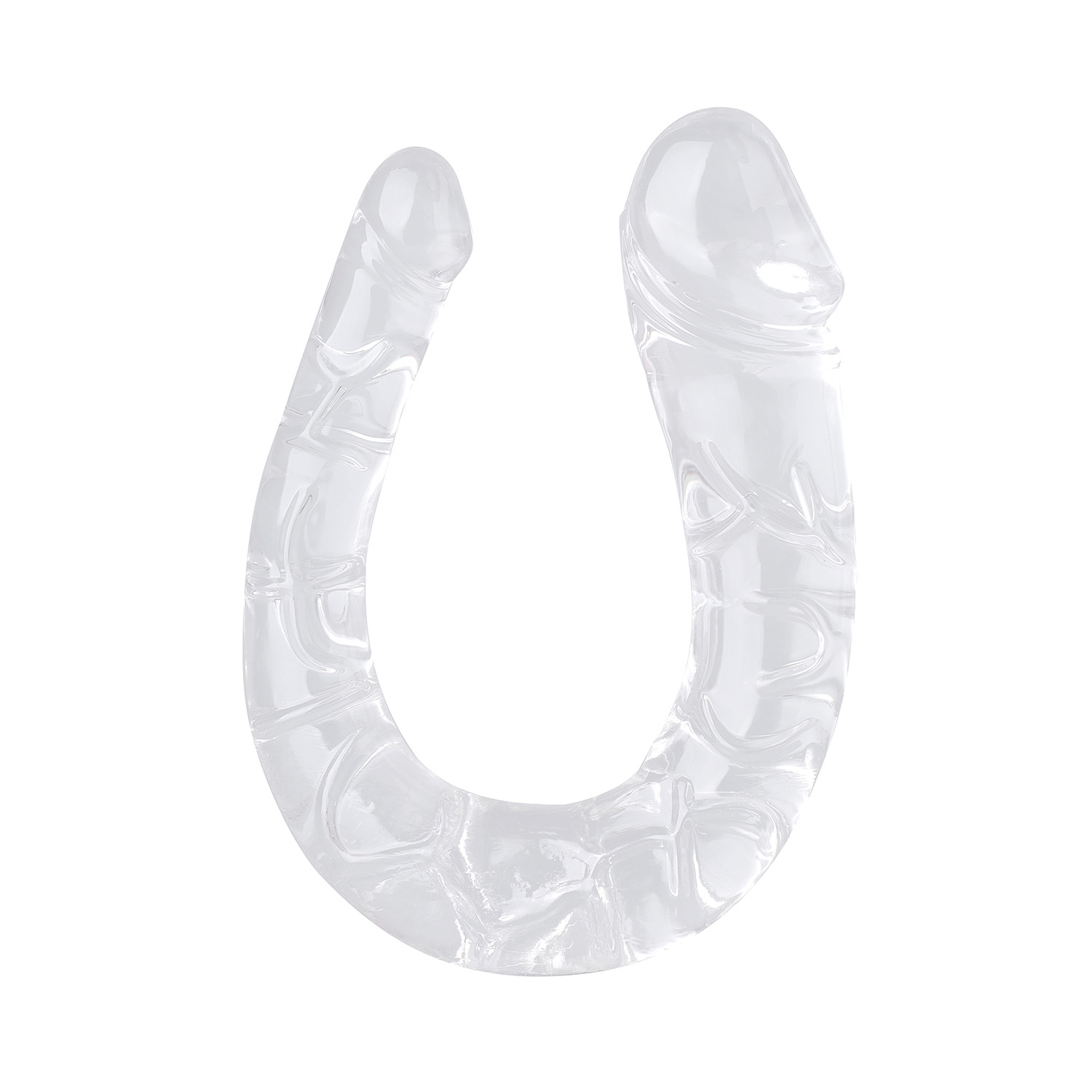 U Shape Soft Jelly Double Dildos Anal Butt Plug G-Spot Vagina Masturbator Sex Toys Para sa mga Babae