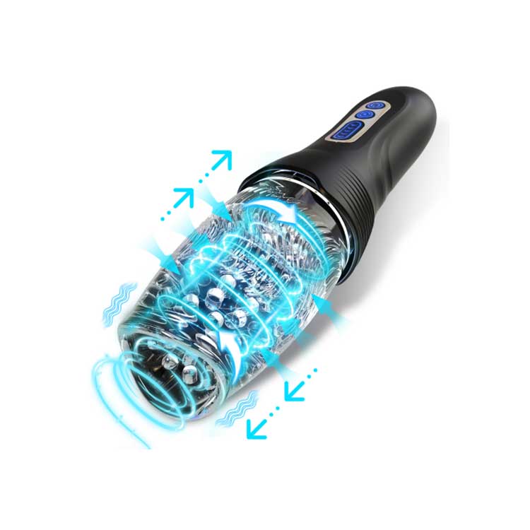 Bultuhang eleganteng Vibrating Vacuum Cup Masturbator sex toy para sa mga lalaki